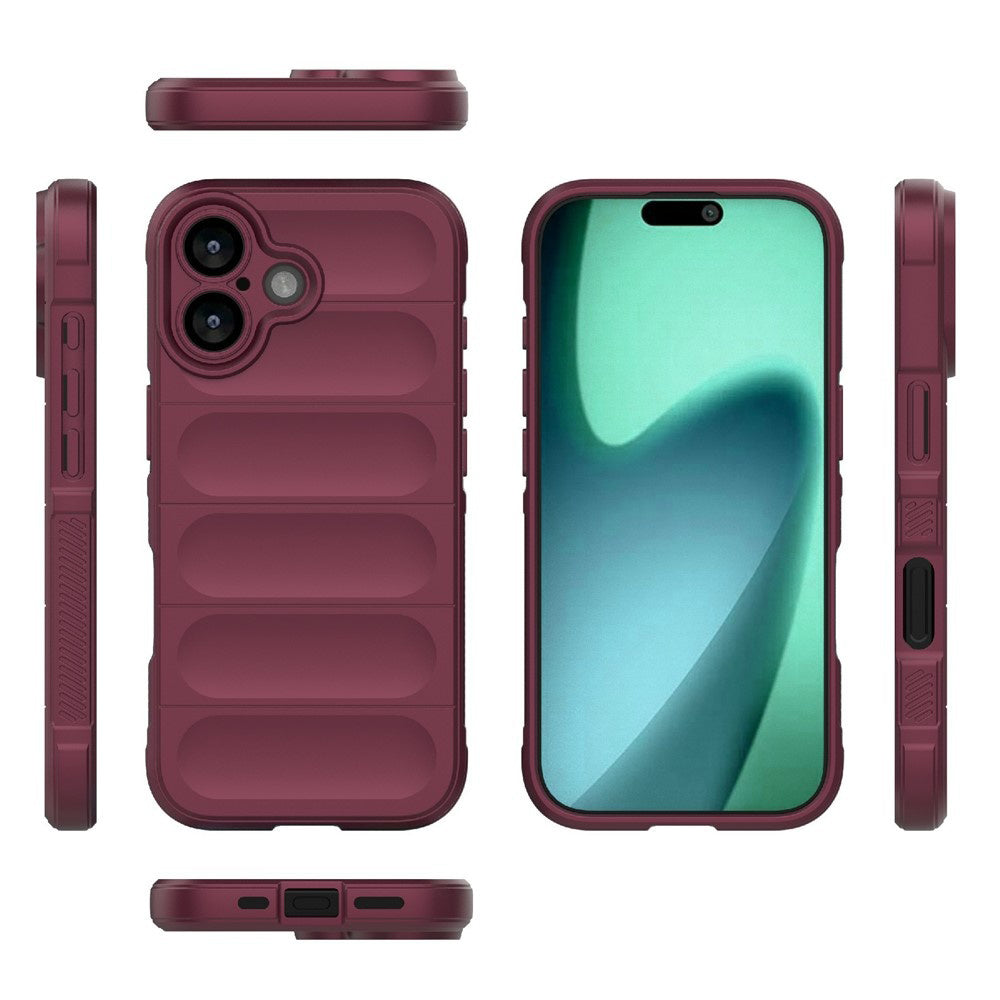 Deksel for Apple iPhone 17, Techsuit, Magic Shield, Kirsebærrød