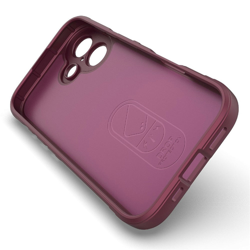 Deksel for Apple iPhone 17, Techsuit, Magic Shield, Kirsebærrød