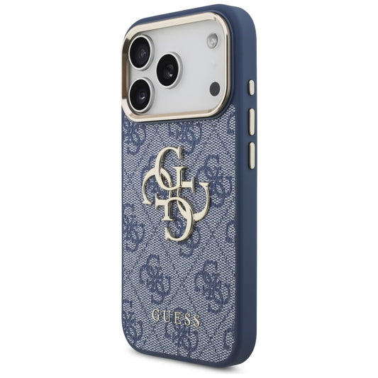 Deksel for Apple iPhone 18 Pro / 17 Pro, Guess, 4G Big Classic Logo, Blå