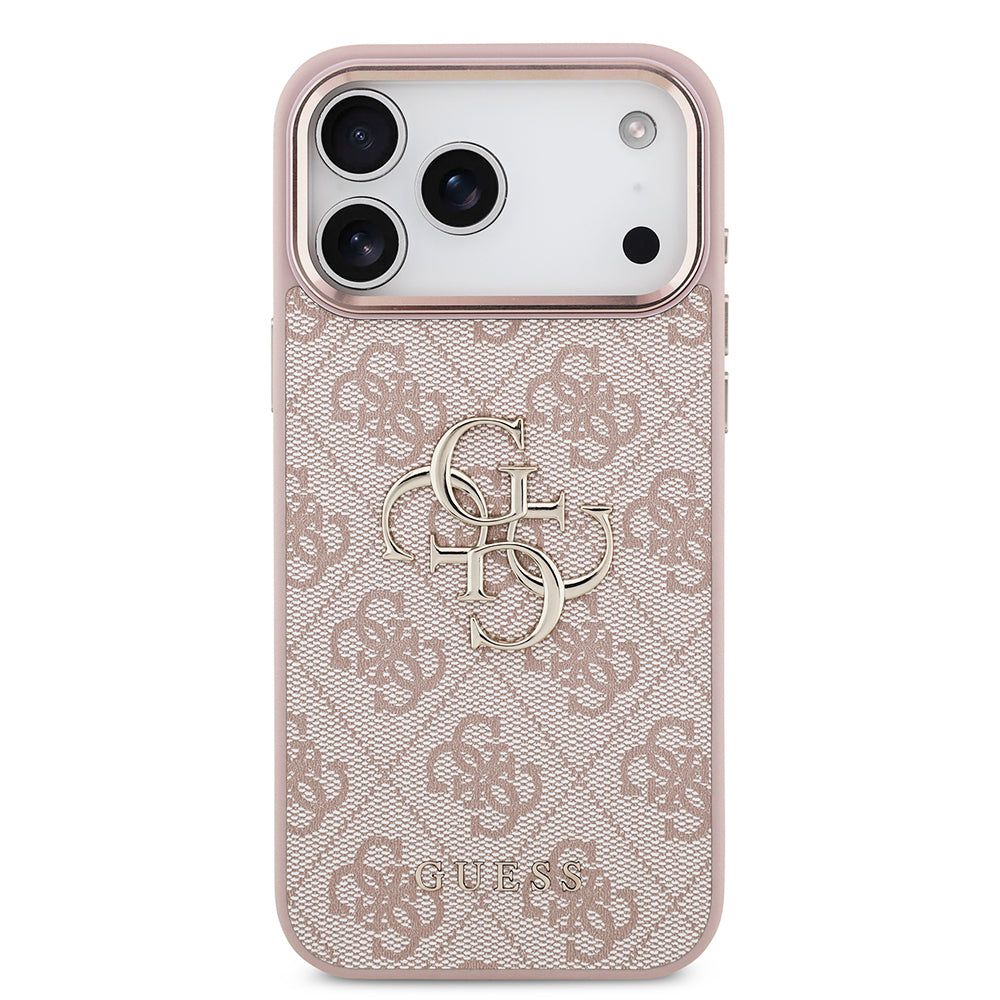 Deksel for Apple iPhone 18 Pro / 17 Pro, Guess, 4G Big Classic Logo, Rosa