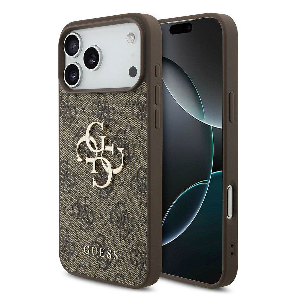 Deksel for Apple iPhone 18 Pro / 17 Pro, Guess, 4G Big Logo, Brun