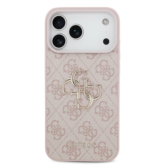 Deksel for Apple iPhone 18 Pro / 17 Pro, Guess, 4G Big Logo, Rosa