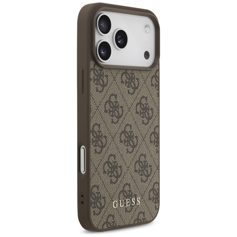 Deksel for Apple iPhone 18 Pro / 17 Pro, Guess, 4G Classic Logo, Brun