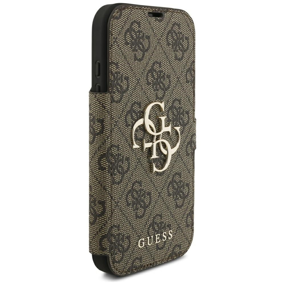 Deksel for Apple iPhone 18 Pro / 17 Pro, Guess, 4G Metalllogo, Brun
