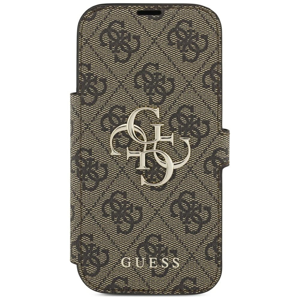 Deksel for Apple iPhone 18 Pro / 17 Pro, Guess, 4G Metalllogo, Brun