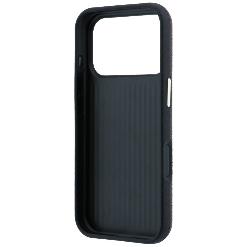 Deksel for Apple iPhone 18 Pro / 17 Pro, Guess, Kornet stort harpikslogo, Burgunder