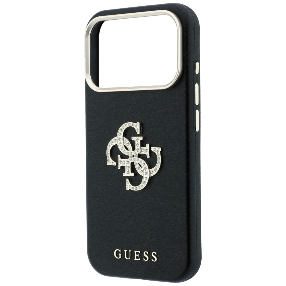 Deksel for Apple iPhone 18 Pro / 17 Pro, Guess, Smooth Big Strass Logo, Vinrød