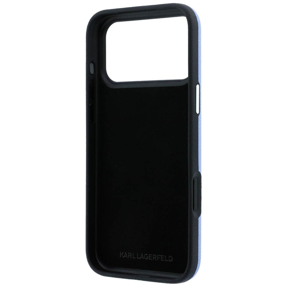 Deksel for Apple iPhone 18 Pro / 17 Pro, Karl Lagerfeld, Smooth Big Resin Signature Logo, Bleu