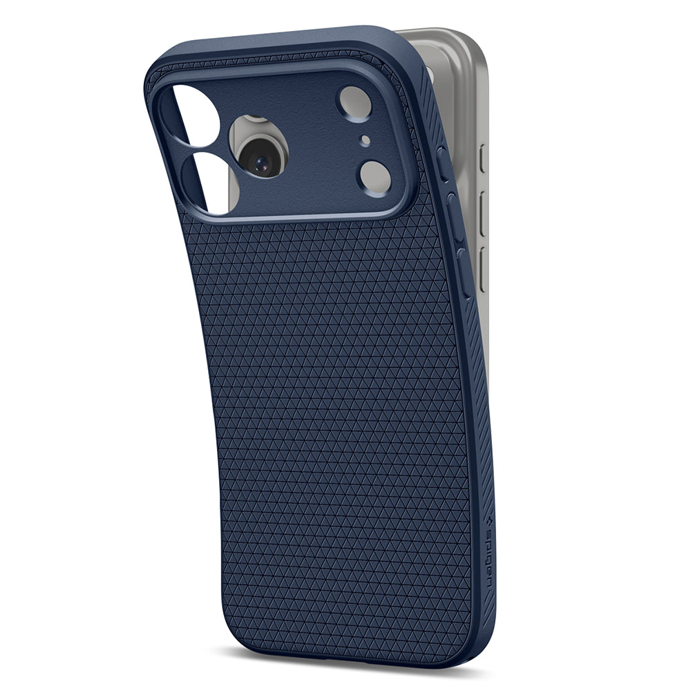 Deksel for Apple iPhone 18 Pro / 17 Pro, Spigen, Liquid Air, Marineblå ACS12150