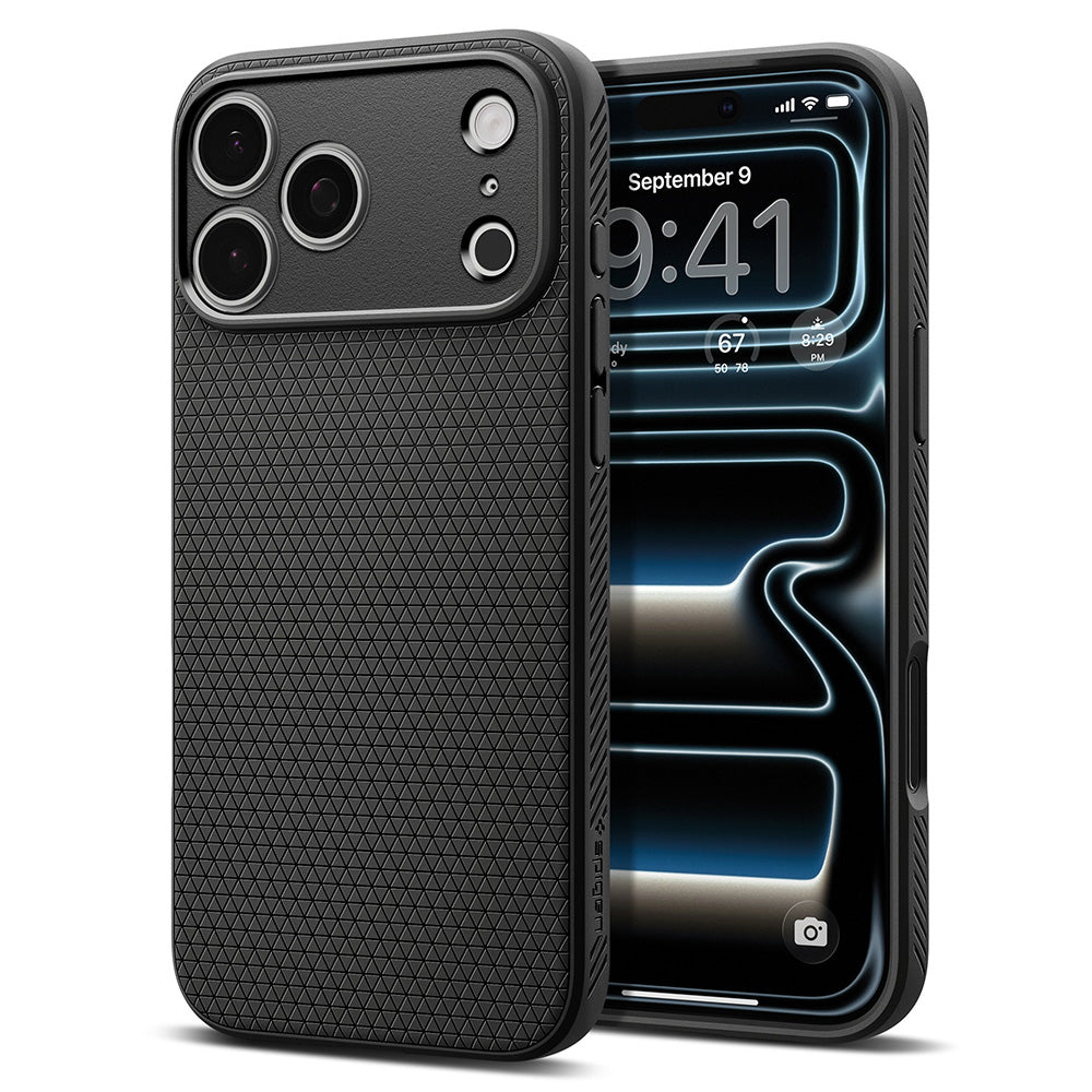 Deksel for Apple iPhone 18 Pro / 17 Pro, Spigen, Liquid Air, Matt svart ACS12149