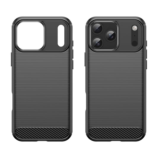Deksel for Apple iPhone 18 Pro / 17 Pro, Techsuit, Karbon, Svart