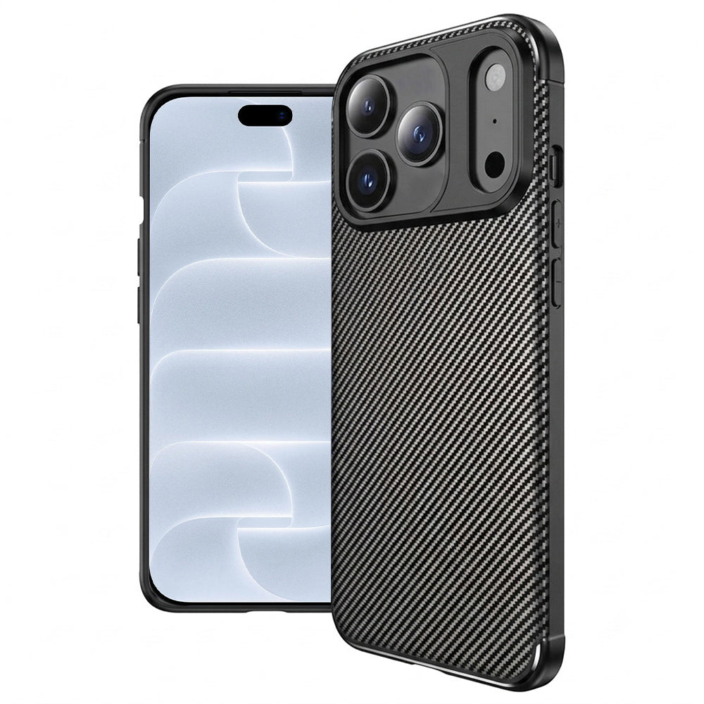 Deksel til Apple iPhone 18 Pro / 17 Pro, Techsuit, CarbonFiber, svart