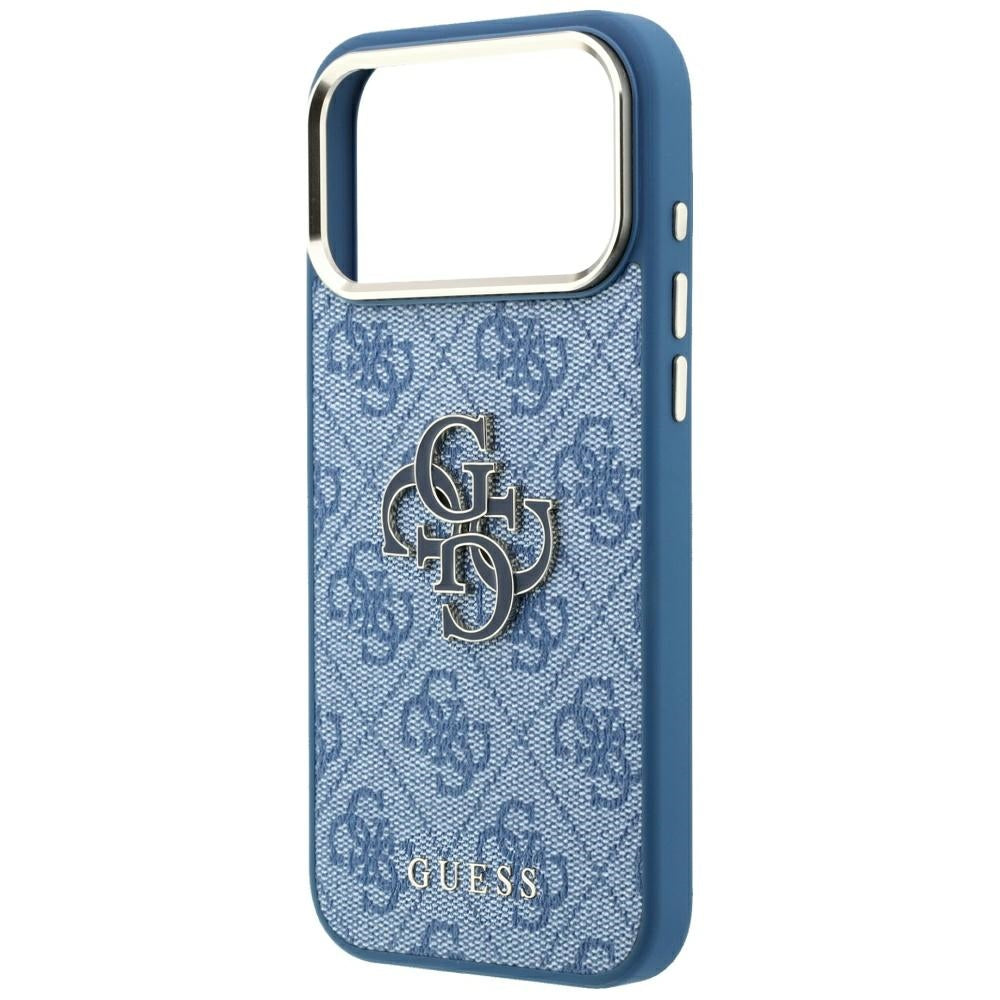 Deksel for Apple iPhone 18 Pro Max / 17 Pro Max, Guess, 4G Big Resin Logo, Blå