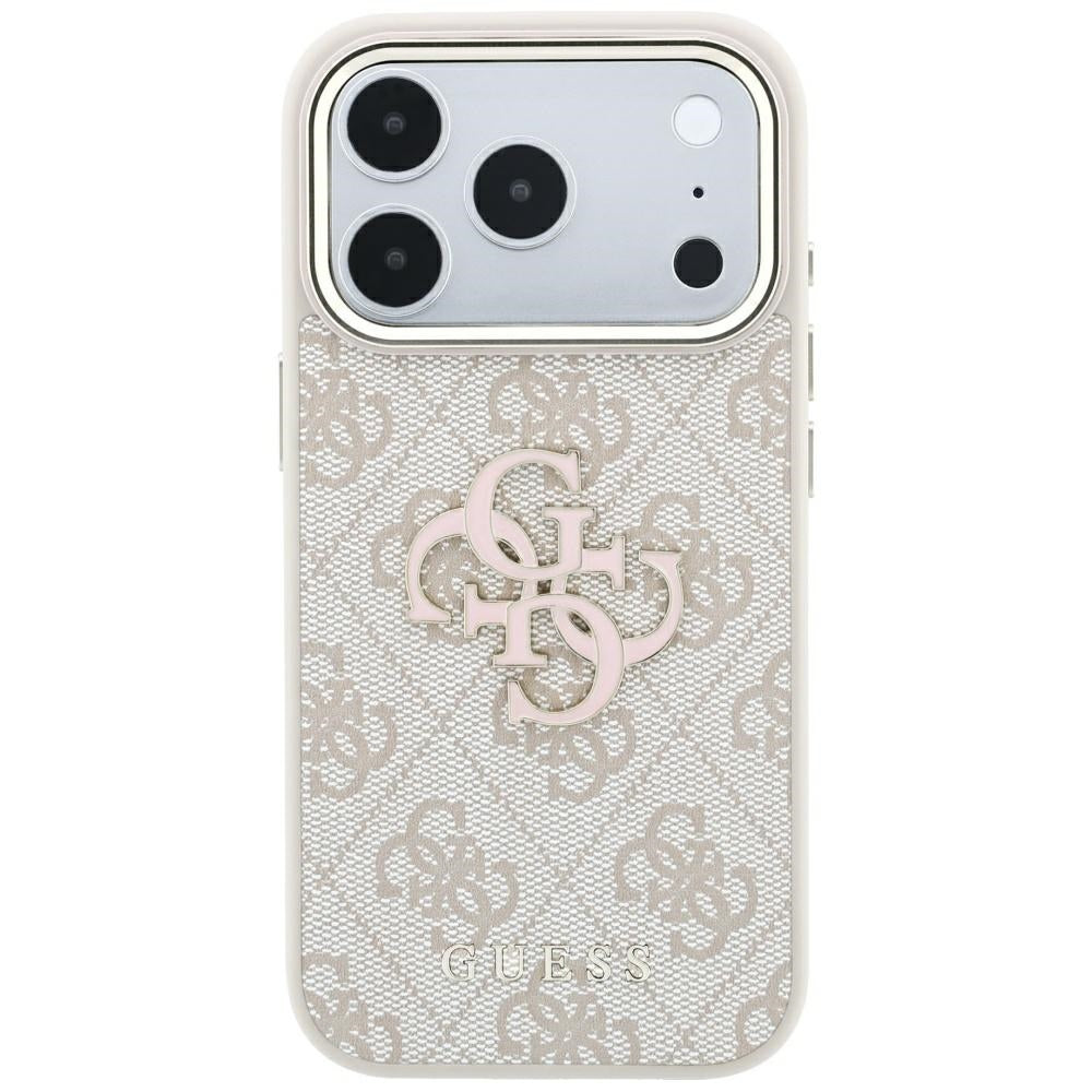 Deksel for Apple iPhone 18 Pro Max / 17 Pro Max, Guess, 4G Big Resin Logo, Rosa