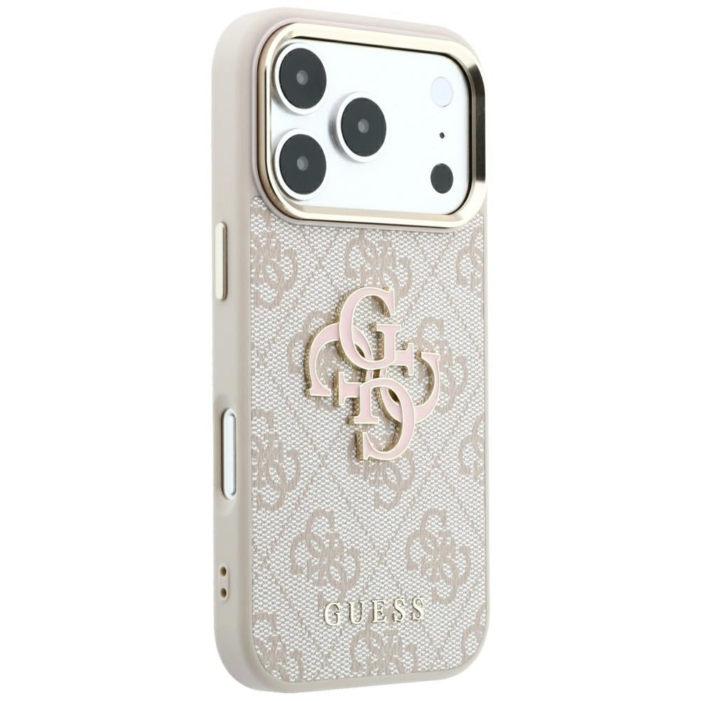 Deksel for Apple iPhone 18 Pro Max / 17 Pro Max, Guess, 4G Big Resin Logo, Rosa