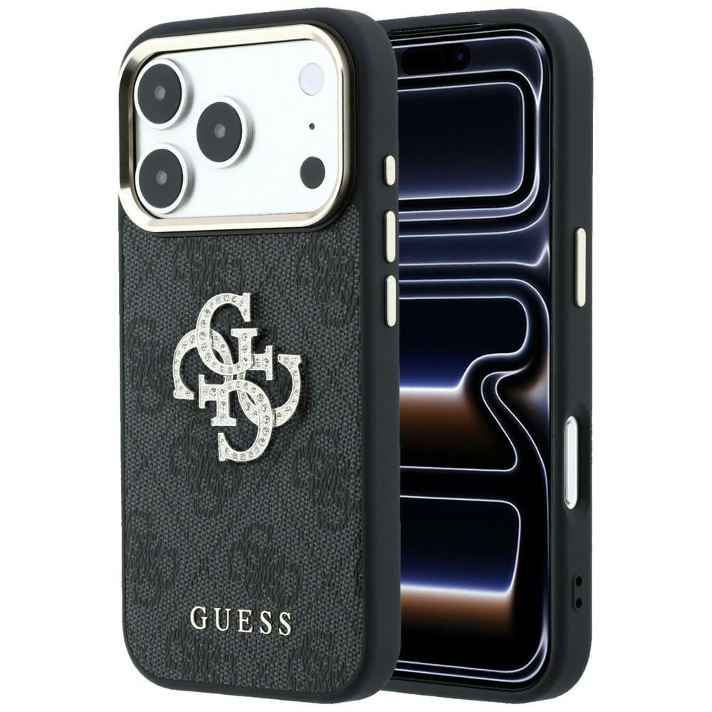 Deksel for Apple iPhone 18 Pro Max / 17 Pro Max, Guess, 4G Big Strass Logo, Svart