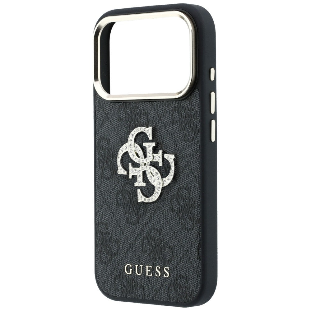 Deksel for Apple iPhone 18 Pro Max / 17 Pro Max, Guess, 4G Big Strass Logo, Svart