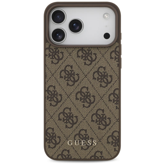 Deksel for Apple iPhone 18 Pro Max / 17 Pro Max, Guess, 4G Classic Logo, Brun