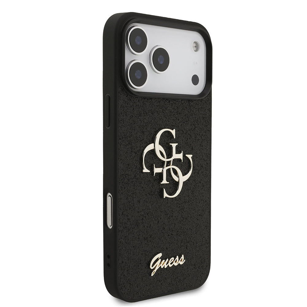 Deksel for Apple iPhone 18 Pro Max / 17 Pro Max, Guess, Fixed Glitter Big 4G, Svart