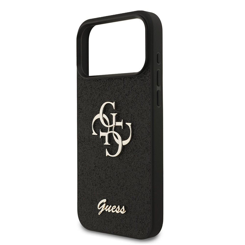 Deksel for Apple iPhone 18 Pro Max / 17 Pro Max, Guess, Fixed Glitter Big 4G, Svart