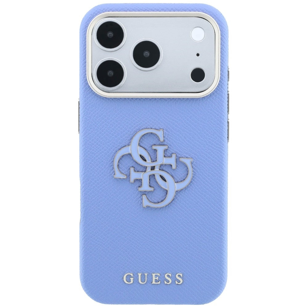 Deksel til Apple iPhone 18 Pro Max / 17 Pro Max, Guess, Grained Big Resin Logo, Bleu