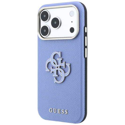 Deksel til Apple iPhone 18 Pro Max / 17 Pro Max, Guess, Grained Big Resin Logo, Bleu