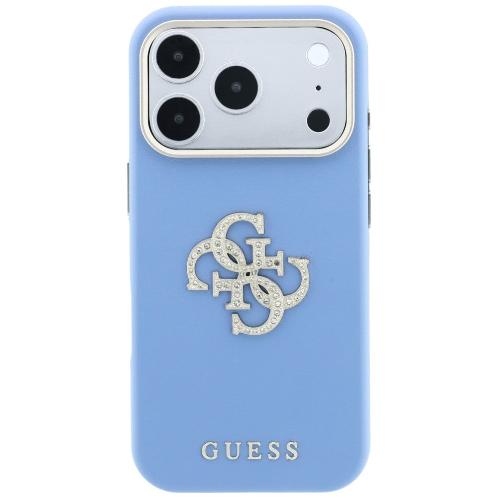 Deksel til Apple iPhone 18 Pro Max / 17 Pro Max, Guess, Smooth Big Strass Logo, blå