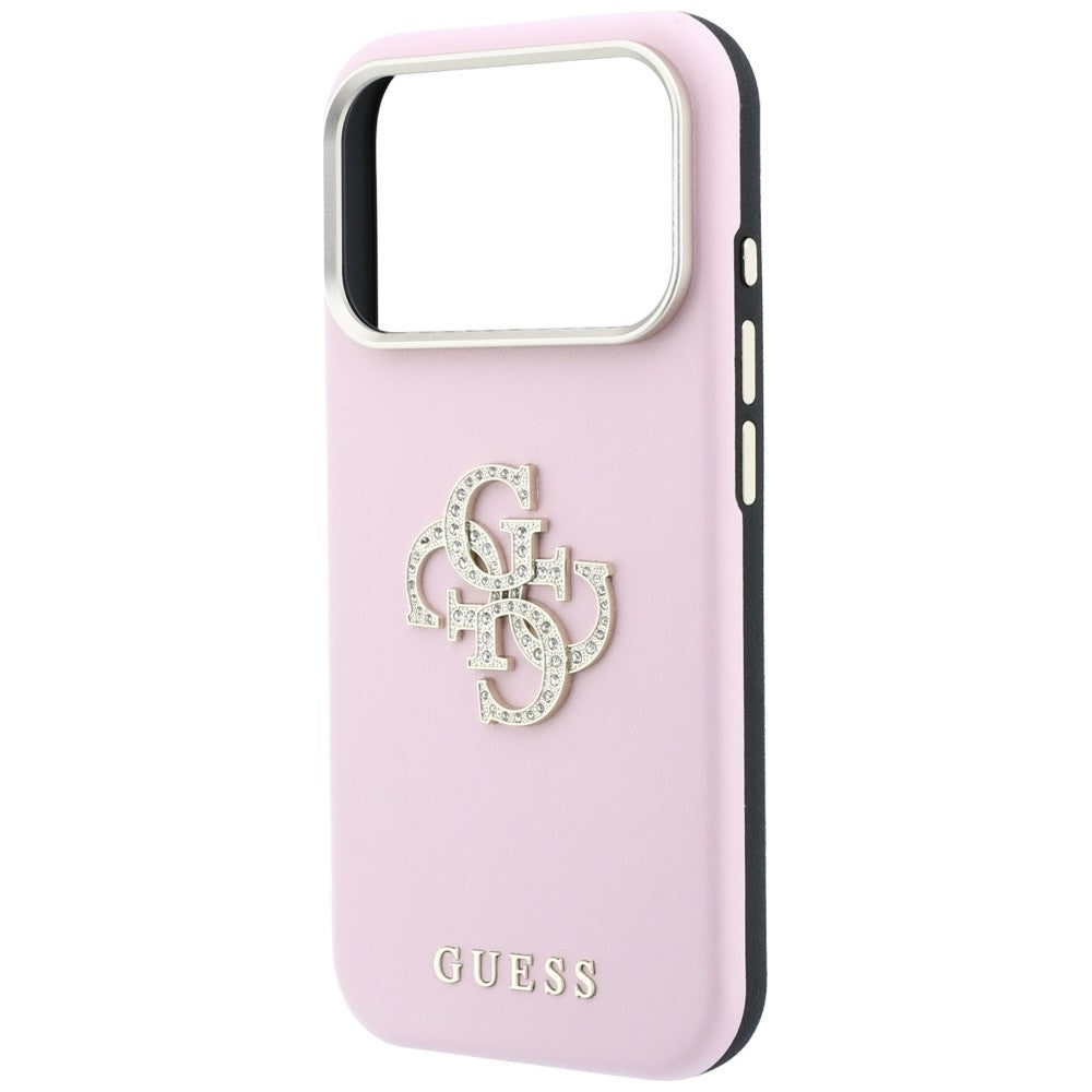 Deksel til Apple iPhone 18 Pro Max / 17 Pro Max, Guess, Smooth Big Strass Logo, rosa