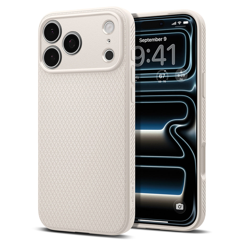 Deksel for Apple iPhone 18 Pro Max / 17 Pro Max, Spigen, Liquid Air, Beige ACS12114