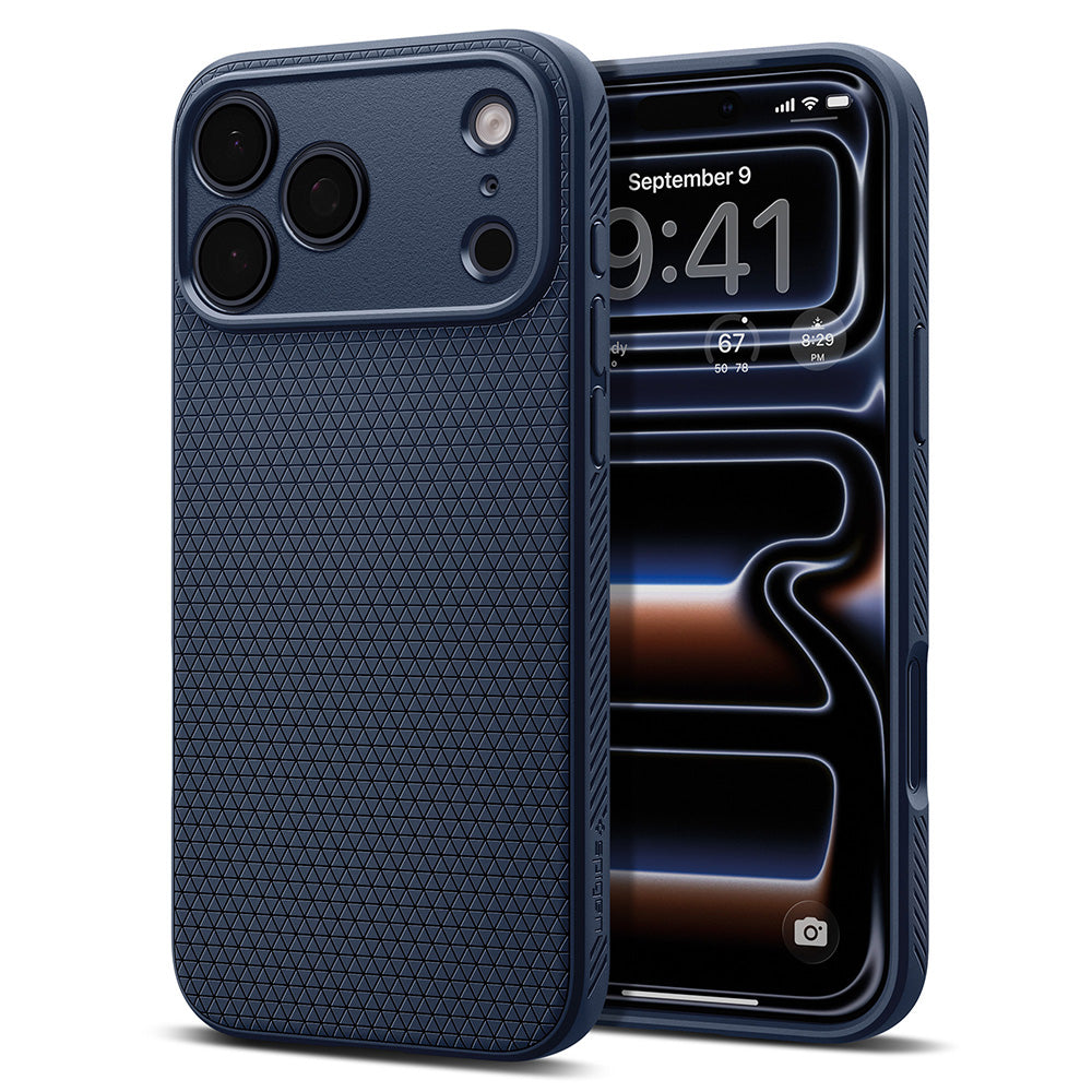 Deksel for Apple iPhone 18 Pro Max / 17 Pro Max, Spigen, Liquid Air, Marineblå ACS12112
