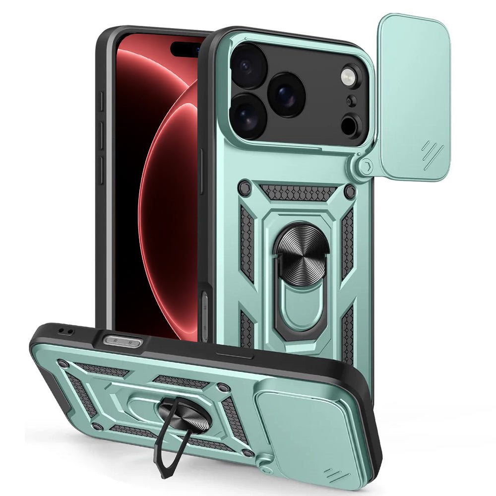 Deksel for Apple iPhone 18 Pro Max / 17 Pro Max, Techsuit, CamShield, Grønn