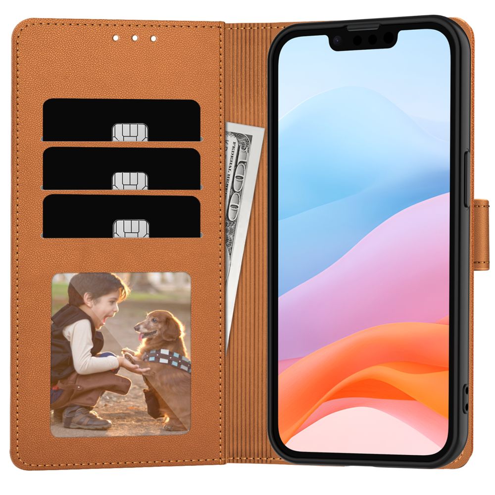 Deksel for Apple iPhone 17e / 16e, Tech-Protect, Wallet, Brun