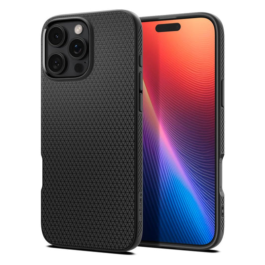 Etui til Apple iPhone 16 Pro Max, Spigen, Liquid Air Matte, svart ACS07988