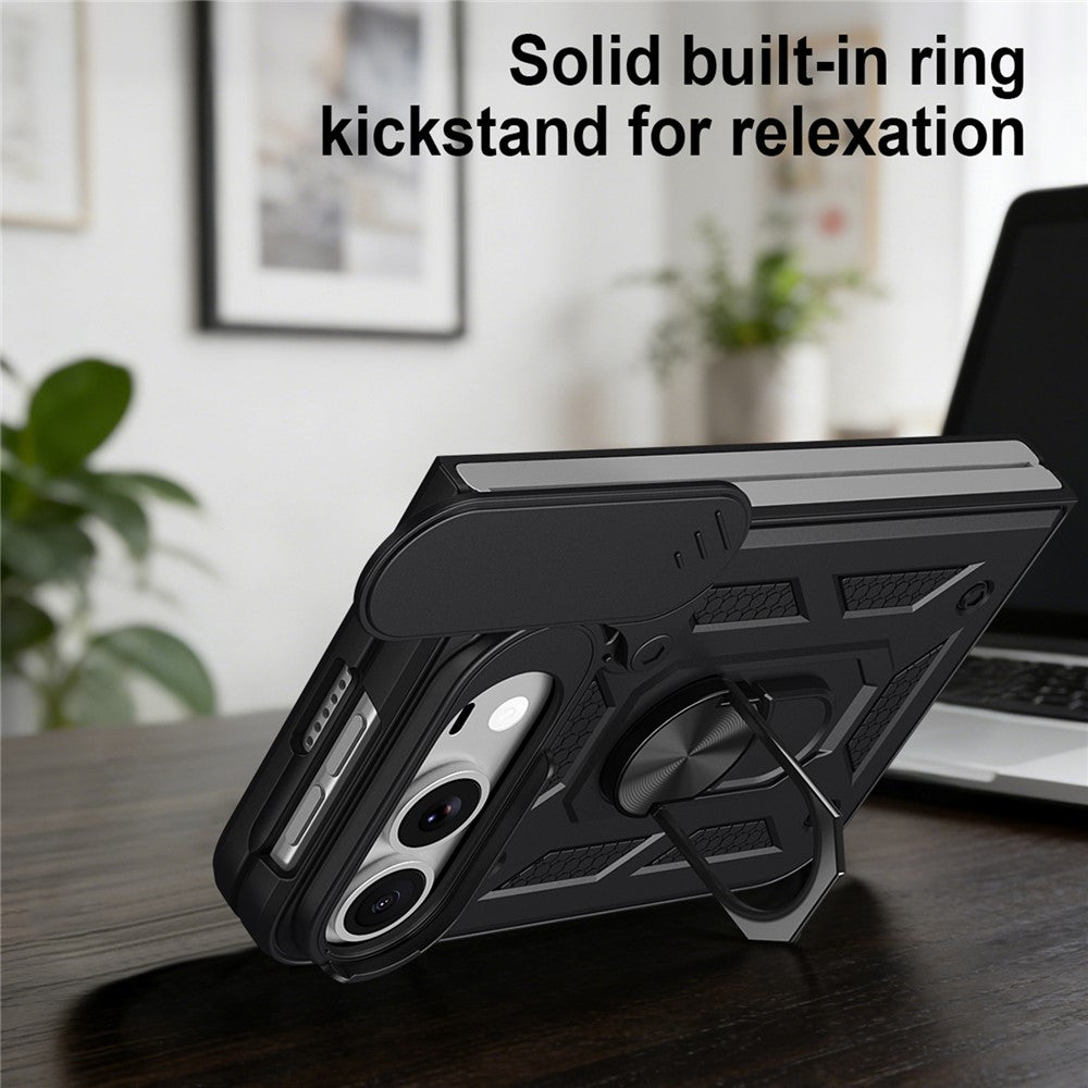 Deksel for Apple iPhone Duo, Techsuit, CamShield, Svart