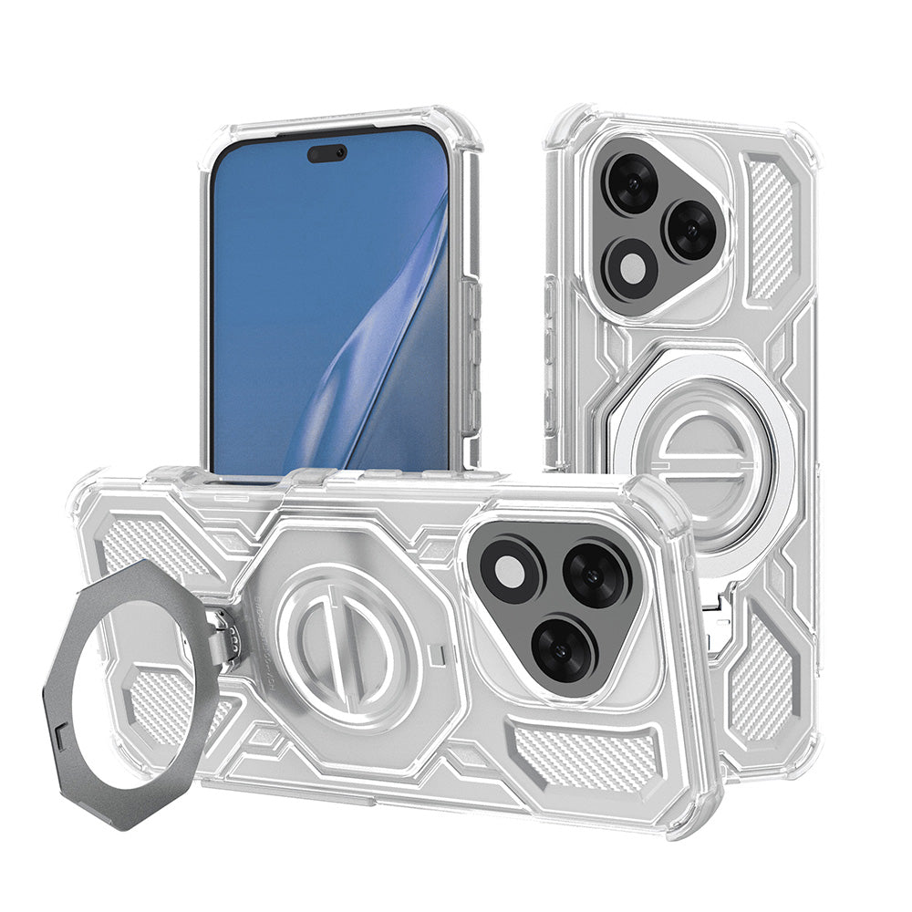 Deksel for Honor 400 Lite, Techsuit, Carbon Shield Pro, Hvit