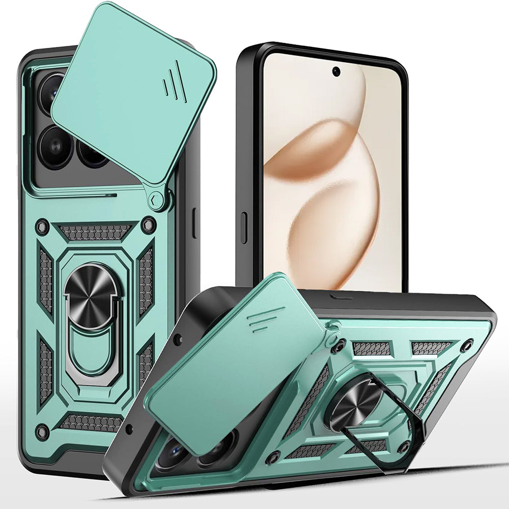 Deksel for Honor 400 Smart 4G / X7d 4G / 400 Smart 5G, Techsuit, CamShield, Grønn