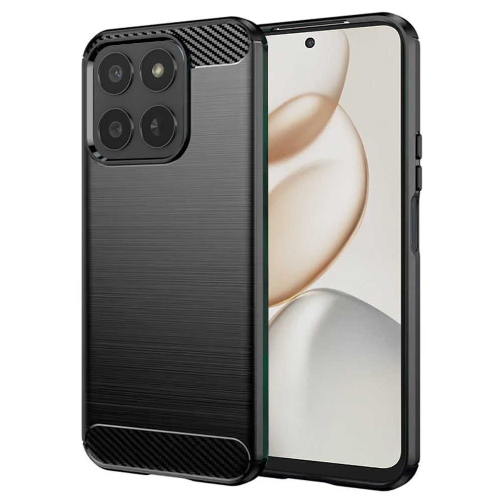 Deksel for Honor 400 Smart 4G / X7d 4G / 400 Smart 5G, Techsuit, Karbon, Svart