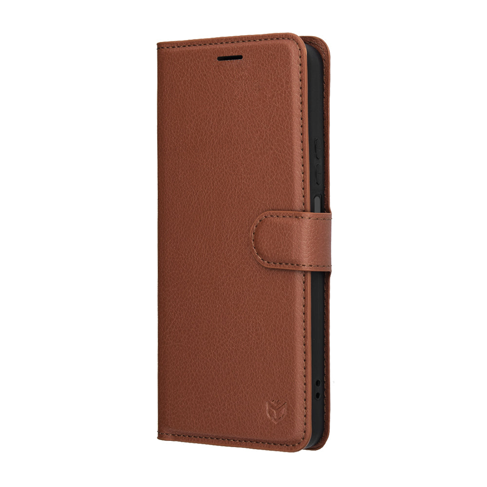 Deksel for Honor 400 Smart 4G / X7d 4G / 400 Smart 5G, Techsuit, Leather Folio, Brun
