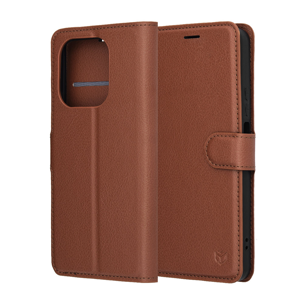 Deksel for Honor 400 Smart 4G / X7d 4G / 400 Smart 5G, Techsuit, Leather Folio, Brun