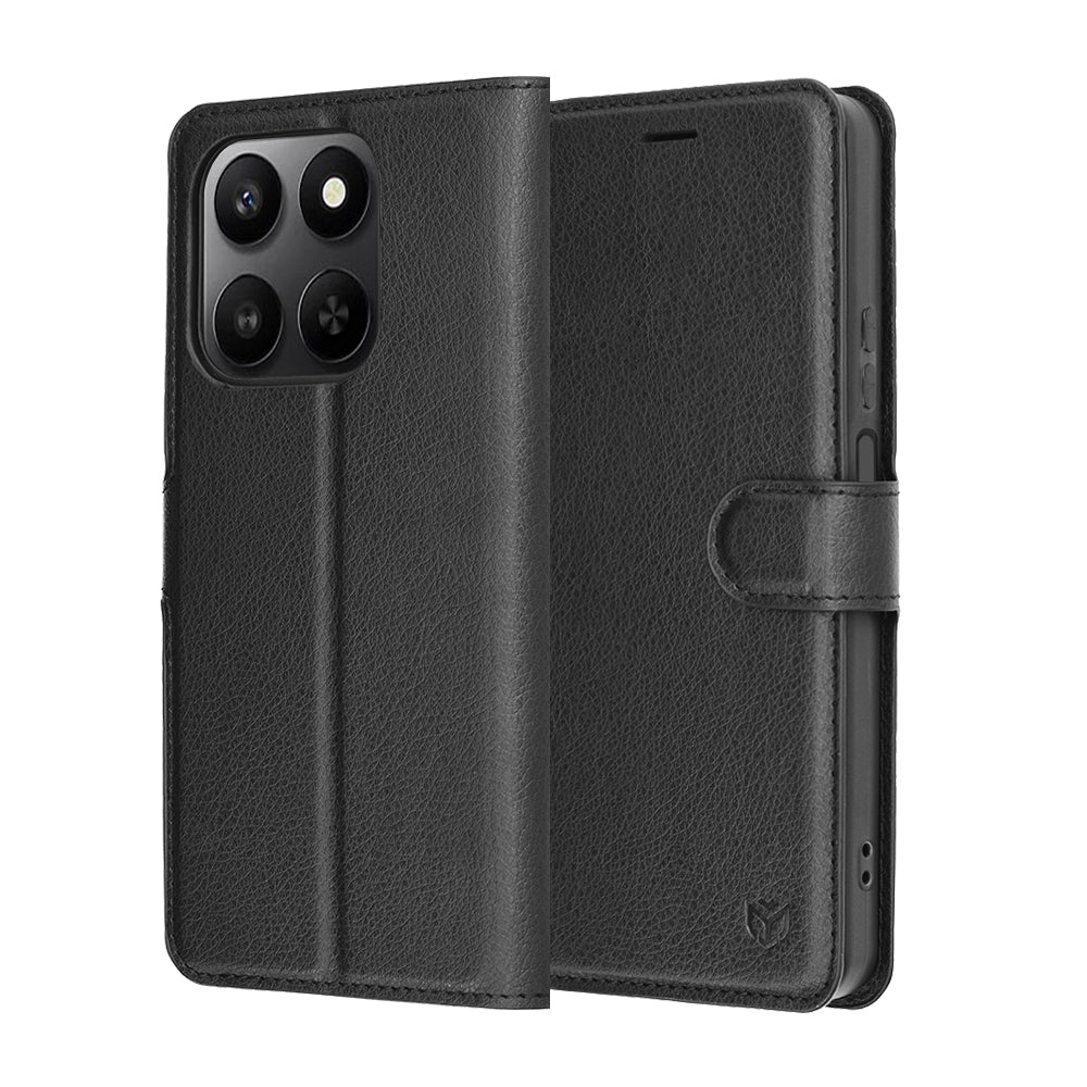 Deksel for Honor 400 Smart 4G / X7d 4G / 400 Smart 5G, Techsuit, Leather Folio, Svart