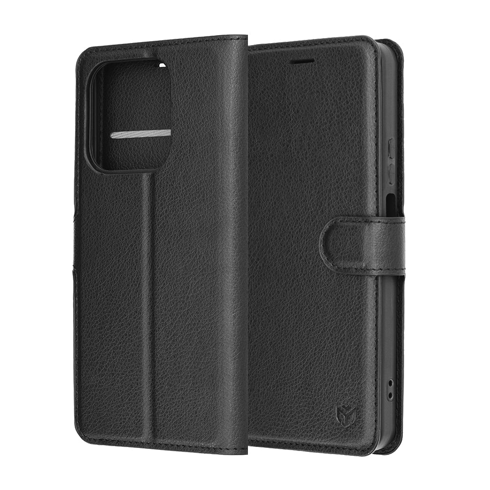 Deksel for Honor 400 Smart 4G / X7d 4G / 400 Smart 5G, Techsuit, Leather Folio, Svart