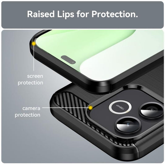 Deksel for Honor 600 Lite, Techsuit, Karbon, Svart