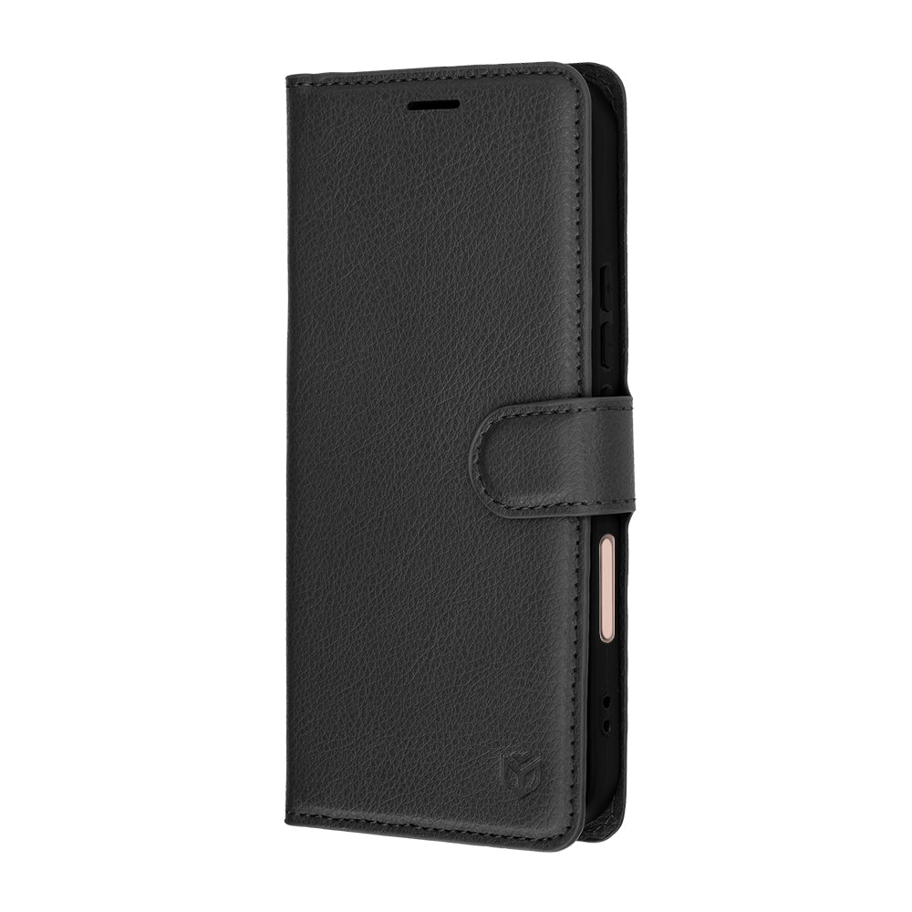 Deksel for Honor 600 Lite, Techsuit, Leather Folio, Svart