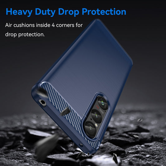 Deksel for Honor Magic6 Lite, Techsuit, Karbon, Blå