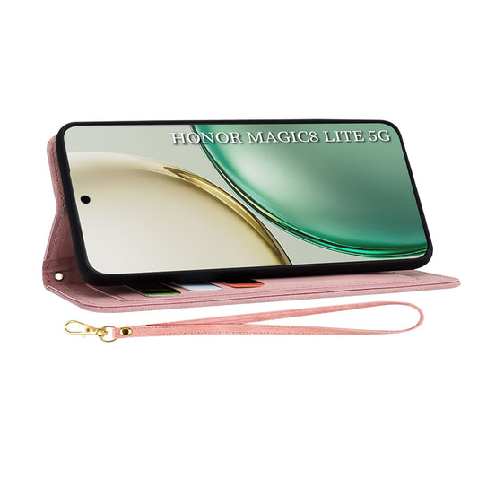 Deksel for Honor Magic8 Lite, Techsuit, FlipCraft, Rosa