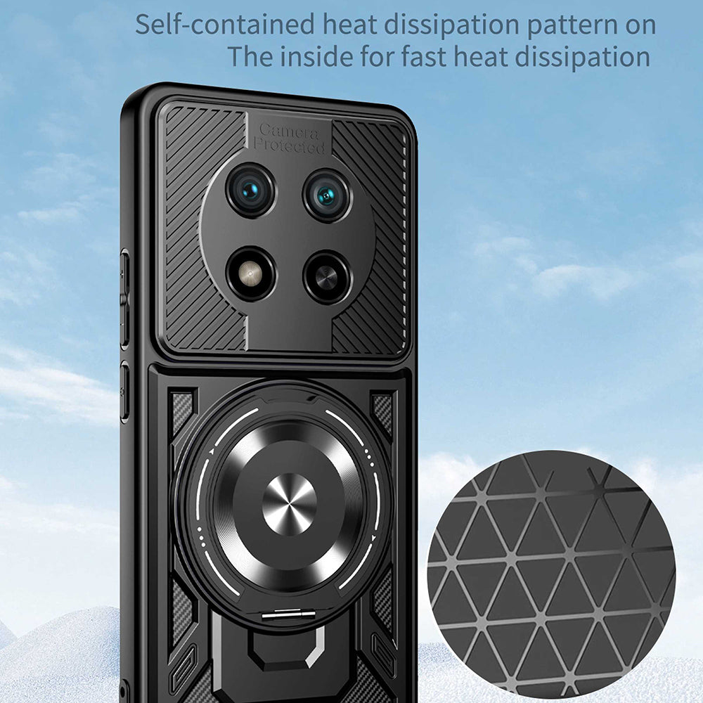 Deksel for Honor Magic8 Lite, Techsuit, RuggedCam, Lilla