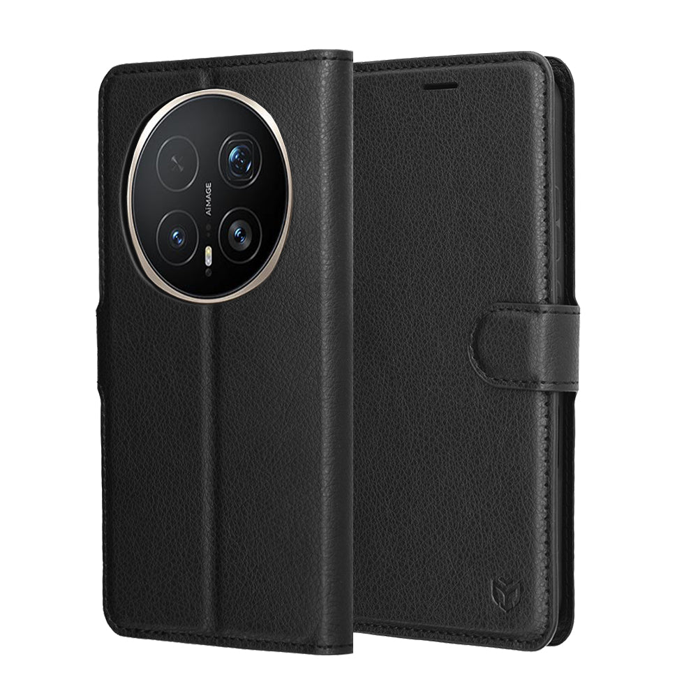 Deksel for Honor Magic8 Pro, Techsuit, Leather Folio, Svart