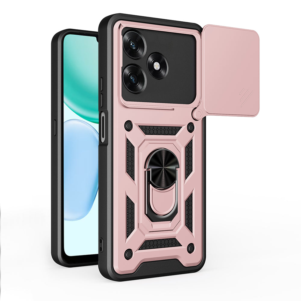 Deksel for Honor X5c Plus, Techsuit, CamShield, Roségull