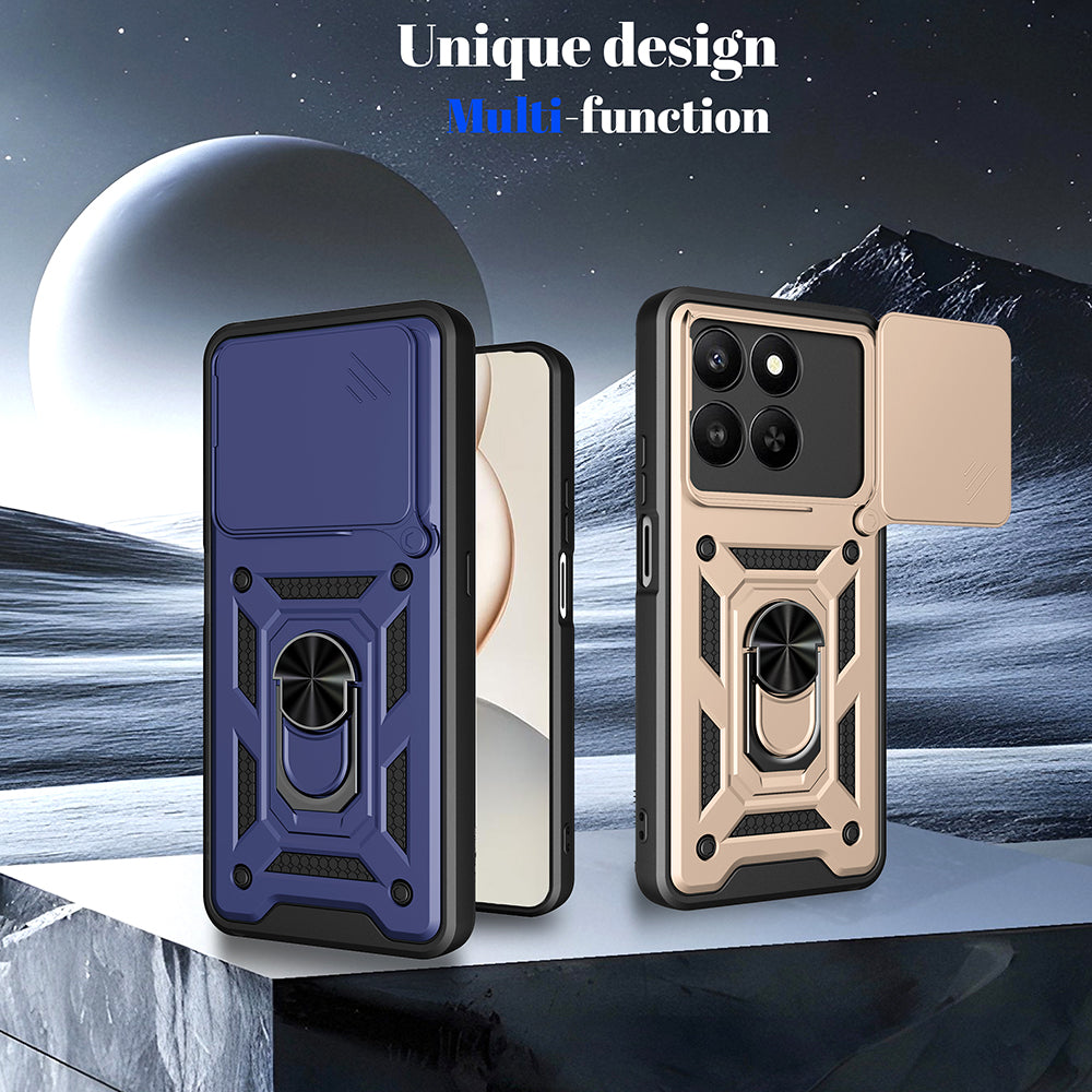 Deksel for Honor X5c Plus, Techsuit, CamShield, Roségull
