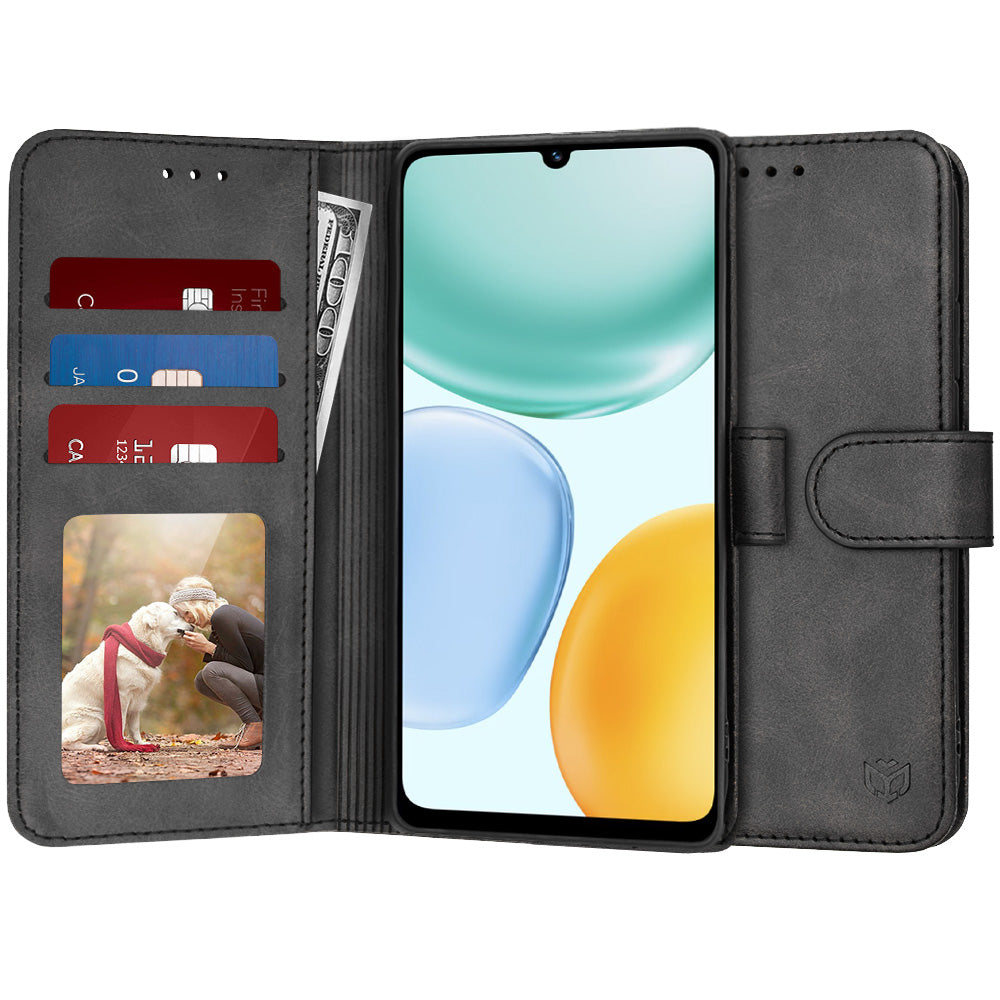 Deksel for Honor X5c Plus, Techsuit, Diary Book, Svart